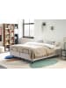 Beliani Doppelbett DUKE in Beige/Schwarz - (W) 160 x (H) 37 x (L) 200 cm