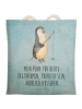 Mr. & Mrs. Panda Umhängetasche Pinguin Angler mit Spruch in Eisblau