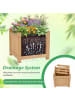 COSTWAY Blumenkasten mit Gartenbank 105 x 26,5 x 29,5 cm in Beige