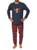 NORMANN Schlafanzug Weihnachten langarm Renntier - 88354 in navy