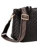 DuDu Jaqueline Shopper Tasche Leder 28 cm in black rose