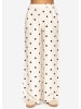 SASSYCLASSY Gepunktete Hose mit weitem Bein in Offwhite