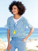 Heine Chiffonbluse in himmelblau-limone-bedruckt