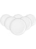 Seltmann Weiden 6er Set Frühstücksteller Lido Black Line in ø 20 cm in weiß
