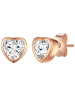 Rafaela Donata Ohrstecker Herz Sterling Silber Zirkonia in roségold