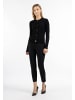 DreiMaster Klassik Damen Strickjacke Mit Knöpfen in Schwarz