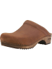 Sanita Comfortwear Clog "Wood-Chrissy Open" in Braun