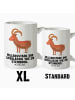 Mr. & Mrs. Panda Becher Sternzeichen Steinbock mit Spruch in Weiß