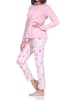 NORMANN Langarm Schlafanzug Pyjama Übergröße Cupcake in rosa