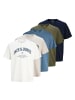 Jack and Jones 5er Pack T-Shirts Denver Graphic Tee SS O-Neck in Mehrfarbig