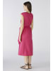 Oui Midikleid Leinen- Baumwollpatch in pink