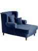 58 aufm Kessel XXL Sessel inkl. Kissen Karley Samtvelours dunkelblau