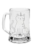 Mr. & Mrs. Panda Gravur Bierkrug Einhorn Katze ohne Spruch in Transparent