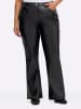 sheego Lederimitathose in schwarz