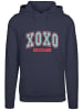 F4NT4STIC Hoodie XOXO University Valentinstag in marineblau