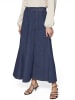 Zero  Jeansrock Maxi in A-Linie in Dark Blue Denim
