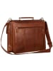 Leonhard Heyden Cambridge Aktentasche Leder 40 cm Laptopfach cognac