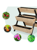 relaxdays Vertikalbeet in Natur/ Schwarz - (B)75 x (H)82 x (T)90 cm