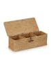 relaxdays Aufbewahrungsbox in Natur - (B)33 x (H)11 x (T)12,5 cm