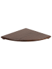 relaxdays Eckregal in Dunkelbraun - (B)18 x (H)3 x (T)18 cm