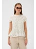 Soaked in Luxury Bluse ärmellos SLAmelie Feminine Form in White W. Black Dobby