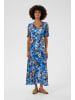 CULTURE Maxikleid CUMADI Feminine in Blue Flower Foil