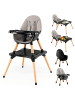 COSTWAY 6 in 1 Hochstuhl Baby in Schwarz