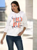 Heine Sweatshirt in ecru-orange-bedruckt