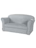 roba Lil Sofa' Kindercouch mit Armlehnen, Samtstoff Silbergrau