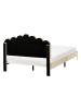 Beliani Doppelbett SAUVIAN in Beige/Gold - (W) 145 x (H) 98 x (L) 207 cm