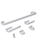 Beliani 6-tlg Badaccessoires Set ZORRITOS in Silber