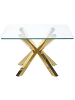 Beliani Couchtisch STARLIGHT in Gold/Transparent - (W) 70 x (H) 44 x (L) 70 cm
