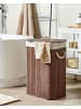 Beliani Wäschekörbe KOMARI in Braun/Weiß - (W) 40 x (H) 60 x (L) 30 cm