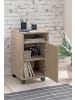 KADIMA DESIGN Rollcontainer OSSOLA, weiß/Sonoma, mit Ablagefach und Rollen in Beige