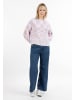 myMo Damen Strickpullover in Rosa Mehrfarbig