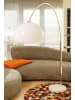 SalesFever Bogenlampe 208 cm höhenverstellbar dimmbar Marmorfuß und Lampenschirm in Weiß