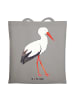 Mr. & Mrs. Panda Schultertasche Storch ohne Spruch in Light Grey