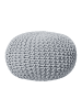 Beliani Pouf CONRAD in Grau - (W) 40 x (H) 25 x (L) 40 cm
