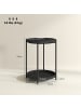 HOMCOM Beistelltisch-44L x 44B x 56H cm-Schwarz