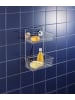 Wenko Badregal BARI für Dusche in Silbern, (B) 17 x (H) 38 x (L) 26 cm