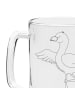 Mr. & Mrs. Panda Gravur Bierkrug Flamingo Yoga ohne Spruch in Transparent