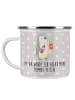 Mr. & Mrs. Panda Haferl Pinguin Pommes mit Spruch in Grau Pastell
