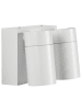 Beliani Wandleuchte für den Außenbereich HOLMS in Weiß - (W) 16 x (H) 11 x (L) 10 cm