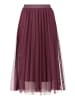 BETTY & CO Midirock mit Plissee in Dark Aubergine