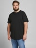 Jack & Jones Basic Plus SizeT-Shirt Kurzarm Übergrößen Shirt JJENOA in Schwarz