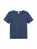 Hessnatur Hessnatur Kurzarmshirt aus Bio-Merinowolle mit Seide in graphitblau