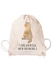 Mr. & Mrs. Panda Sportbeutel Otter Bauch mit Spruch in Creme
