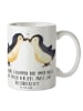 Mr. & Mrs. Panda Becher 8. Hochzeitstag Blechhochzeit mit Spruch in Weiß
