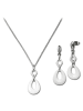 Amello Schmuckset Silber Edelstahl (Stainless Steel)