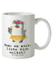 Mr. & Mrs. Panda Becher XL Pinguin Kokosnuss mit Spruch in Weiß
